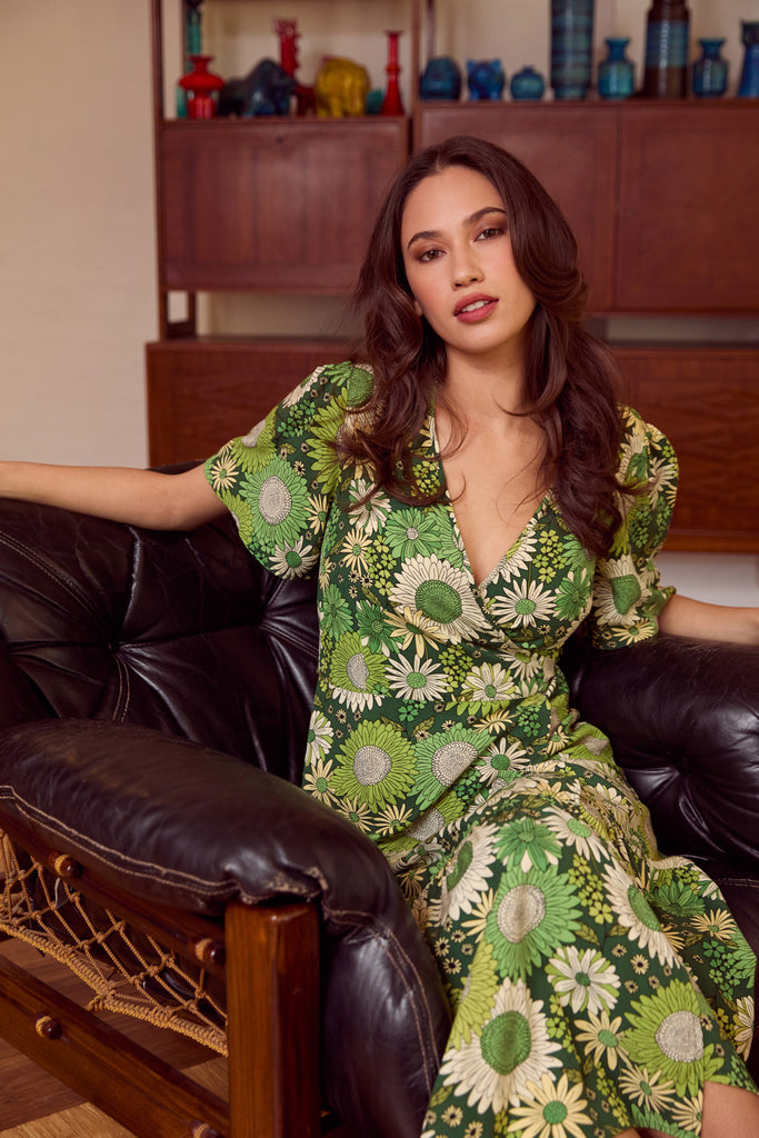 Vilovie S S Wrap Midi Dress All Aboard