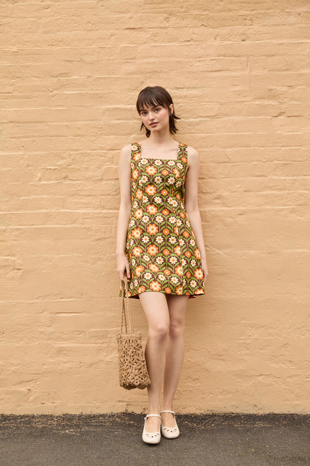 Princess Highway - Cleo Geo Mini Shift Dress - brown