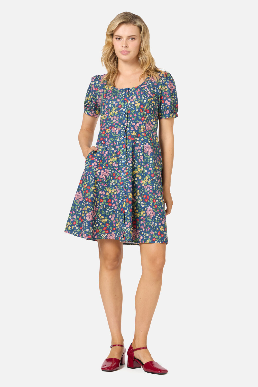 Princess Highway - Libby Bee Ditsy Mini Dress - blue