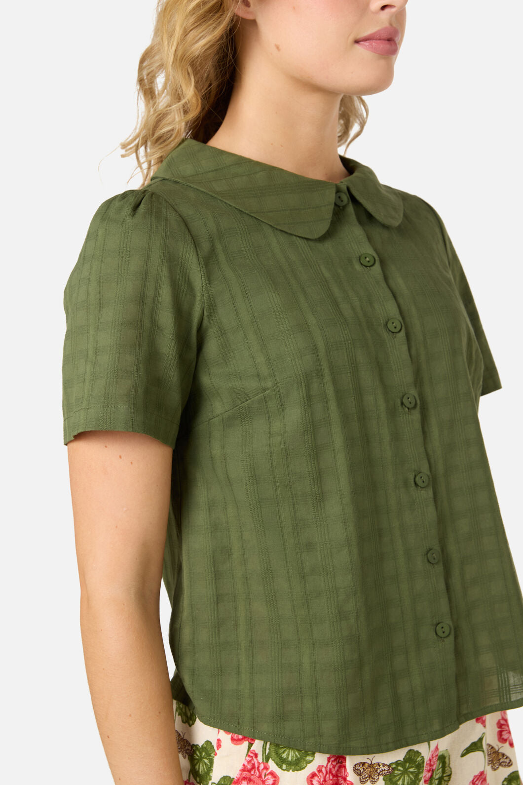Princess Highway - Cindy Sweet Collar Blouse - olive