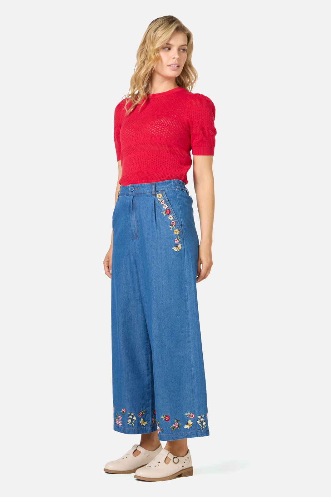 Princess Highway - Libby Bee Denim Culotte - blue-denim