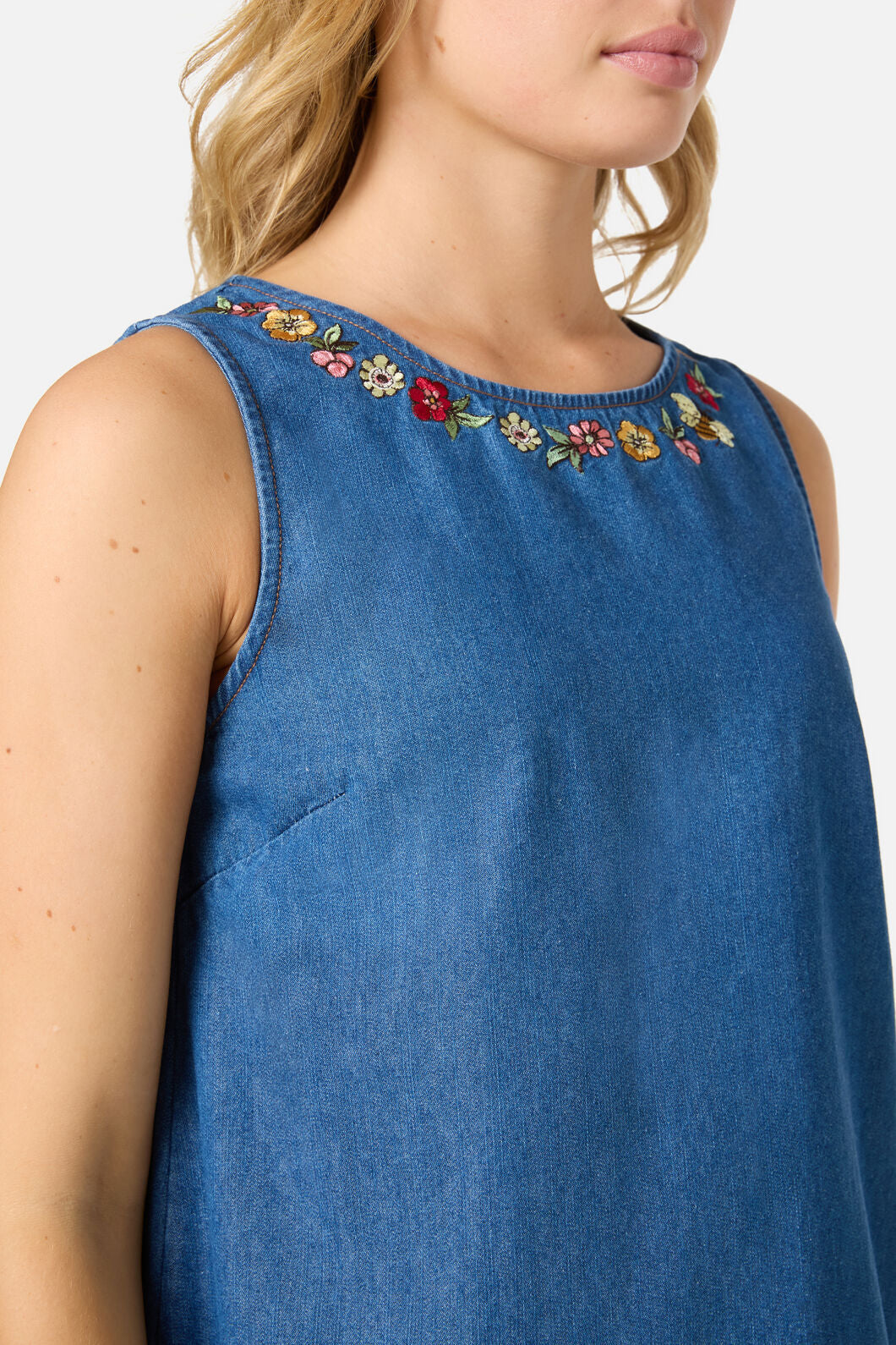 Princess Highway - Libby Bee Denim Shift Dress - blue-denim