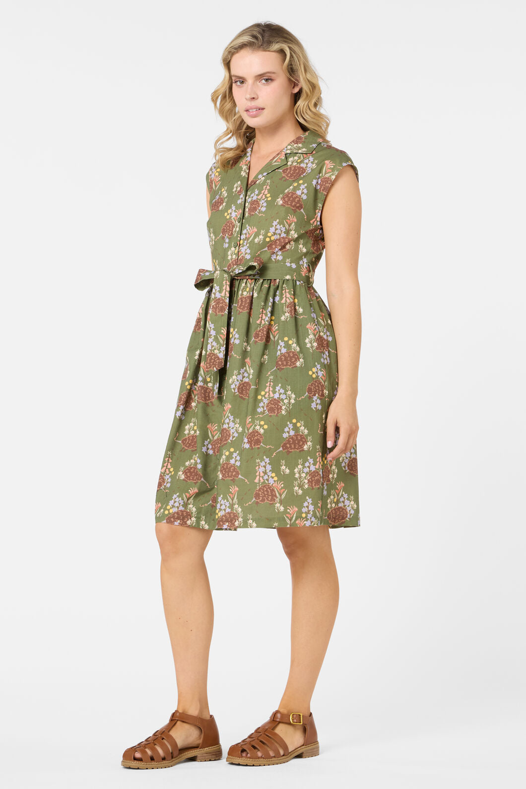 Princess Highway - Echidna Shirt Dress - green