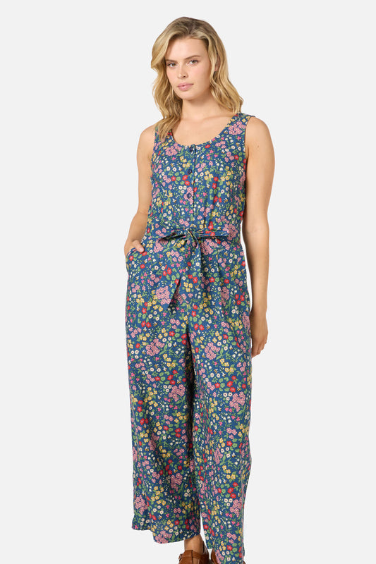 Princess Highway - Libby Bee Ditsy Jumpsuit - blue