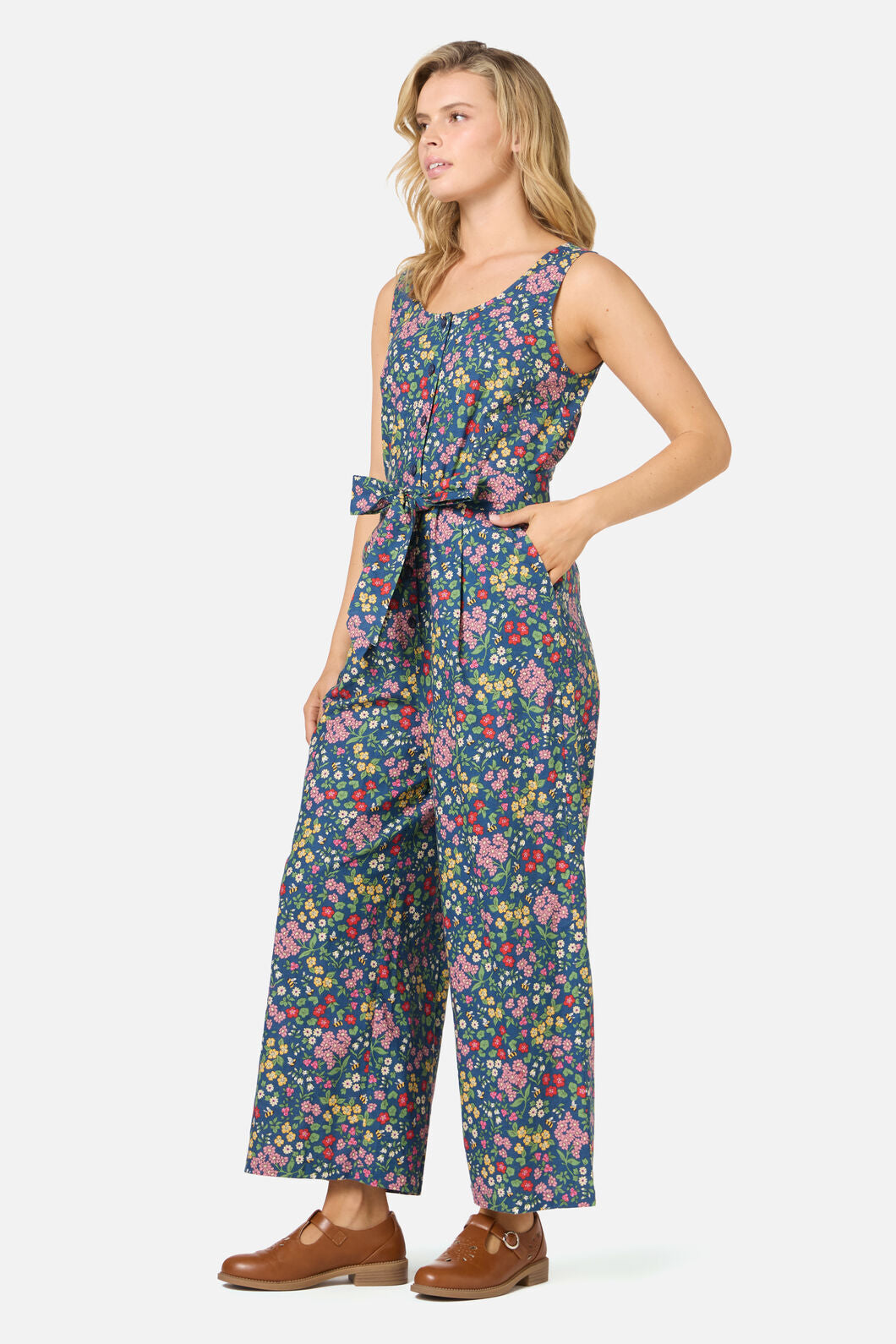 Princess Highway - Libby Bee Ditsy Jumpsuit - blue