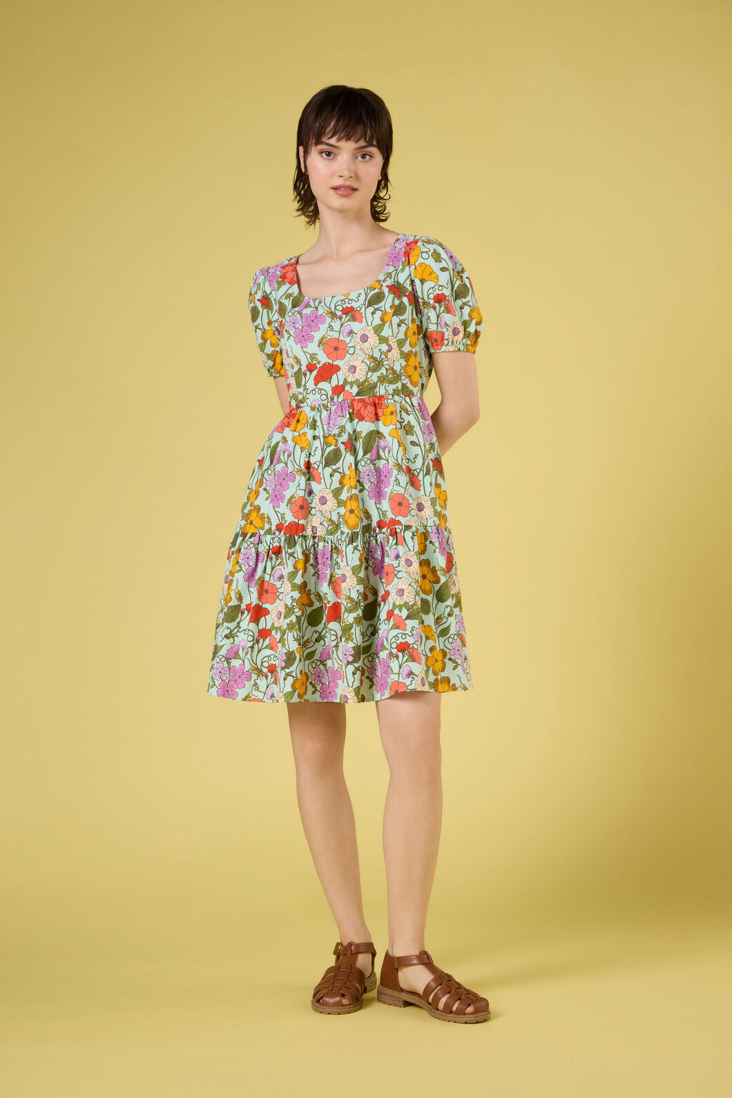 Princess Highway - Grasshopper Floral Mini Dress - green