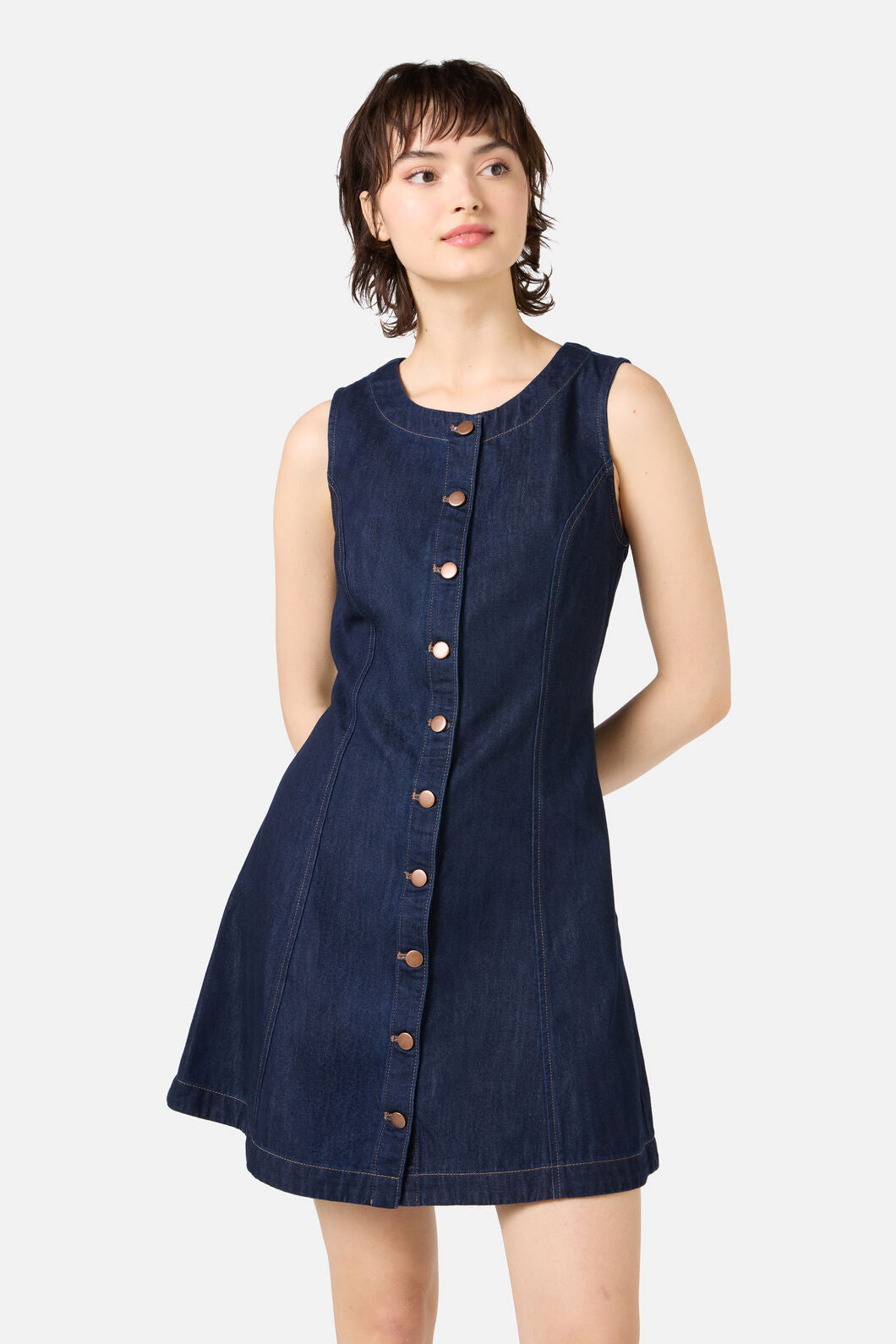 open lace back dress Camille Denim Mini Dress – Princess Highway
