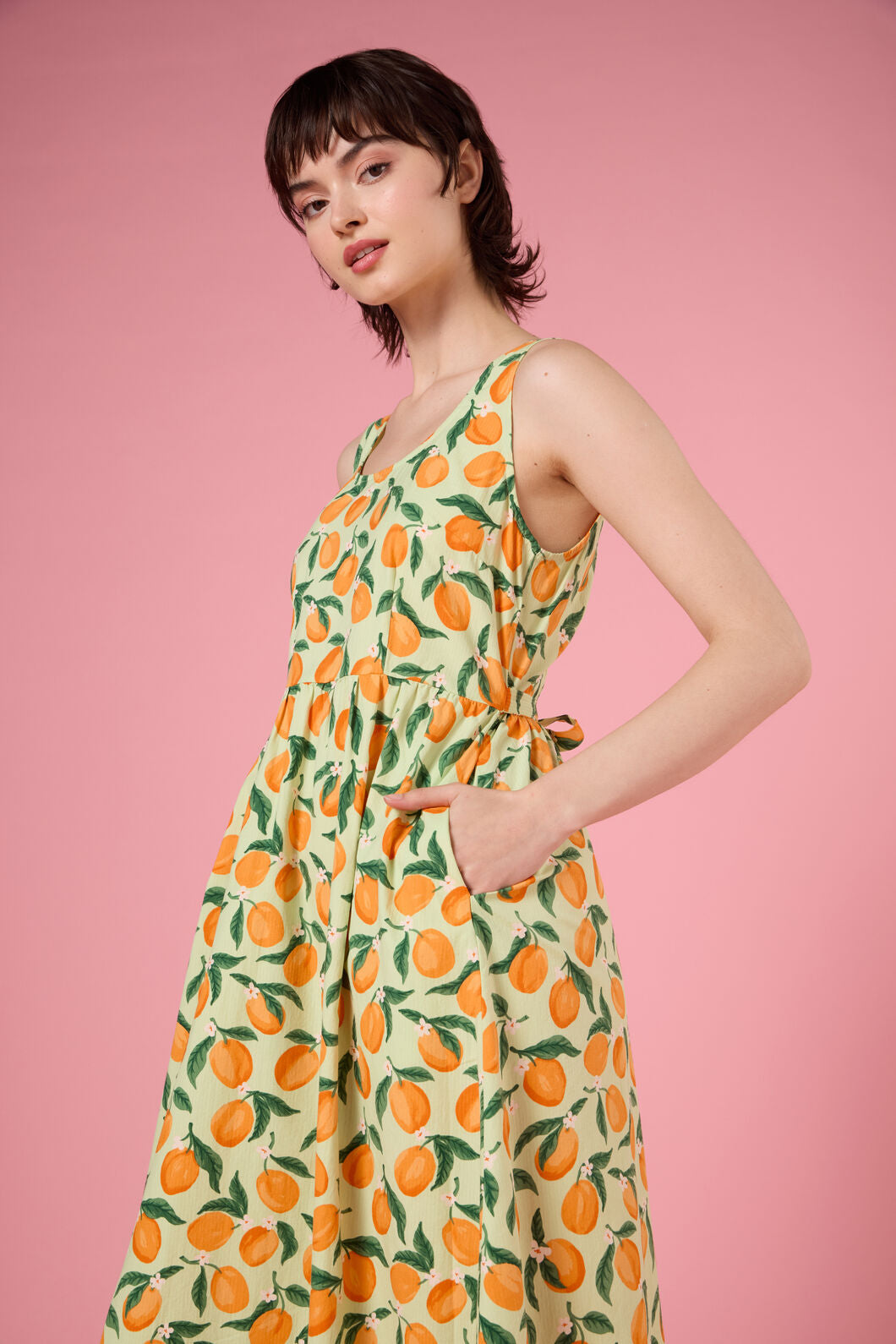 Princess Highway - Apricots Gathered Midi Dress - green