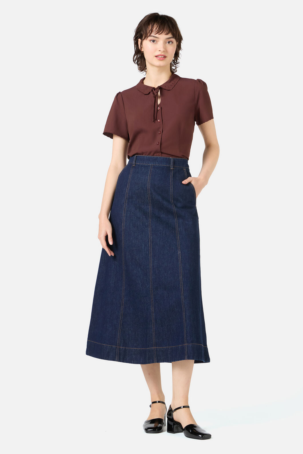 Ophelia Dark Denim Skirt – Princess Highway