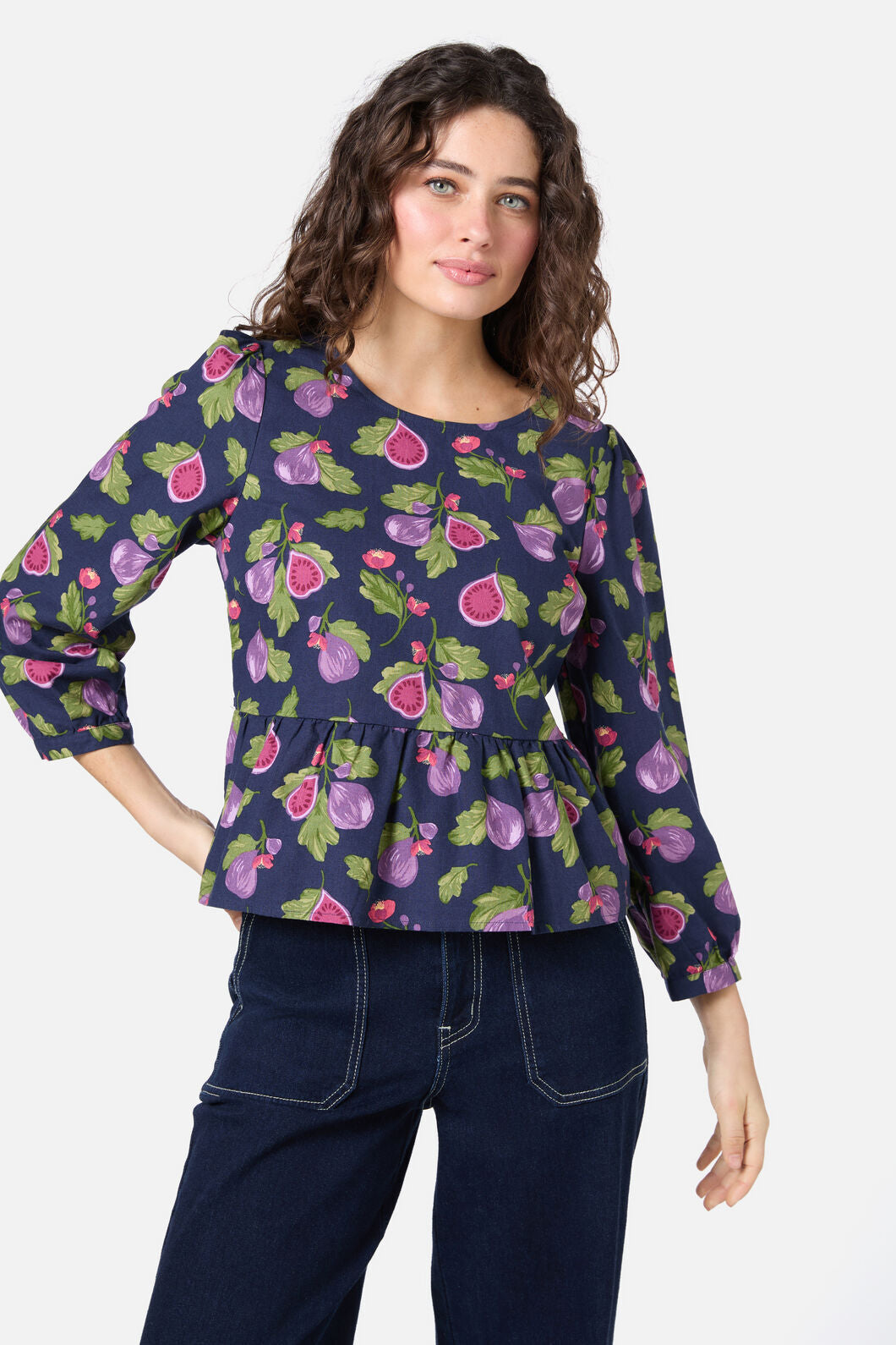 Princess Highway - Fig Smock Top - navy