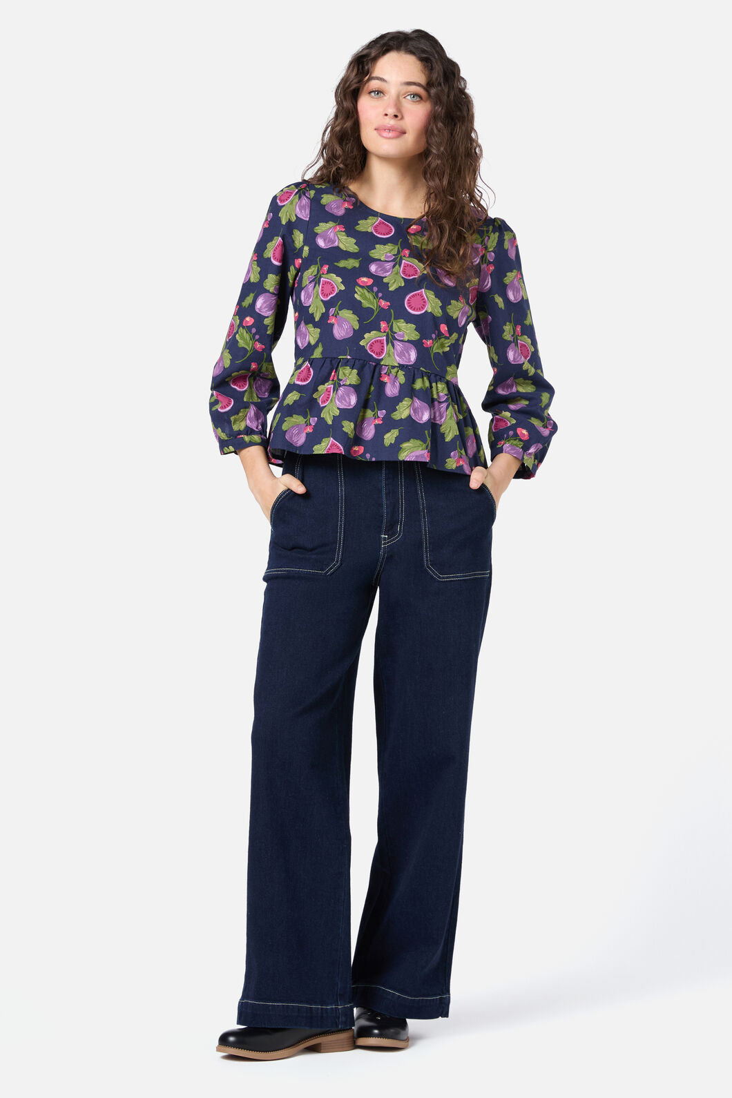 Princess Highway - Fig Smock Top - navy