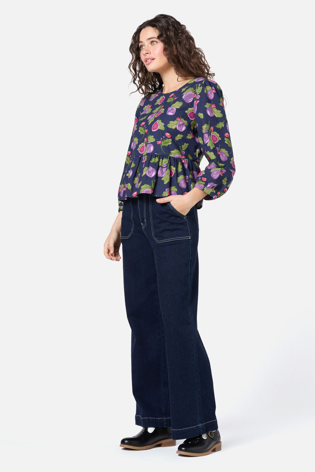 Princess Highway - Fig Smock Top - navy
