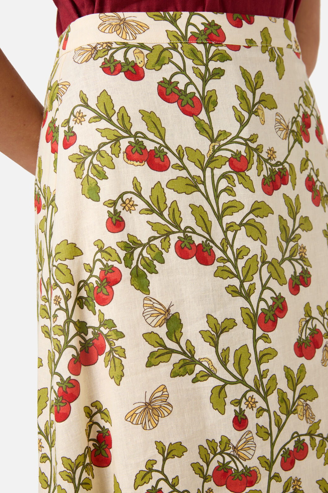 Princess Highway - Cherry Tomatoes Midi Skirt - cream