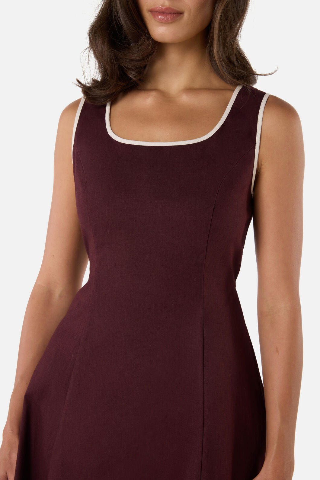 Princess Highway - Bailey Contrast Mini Dress - chocolate
