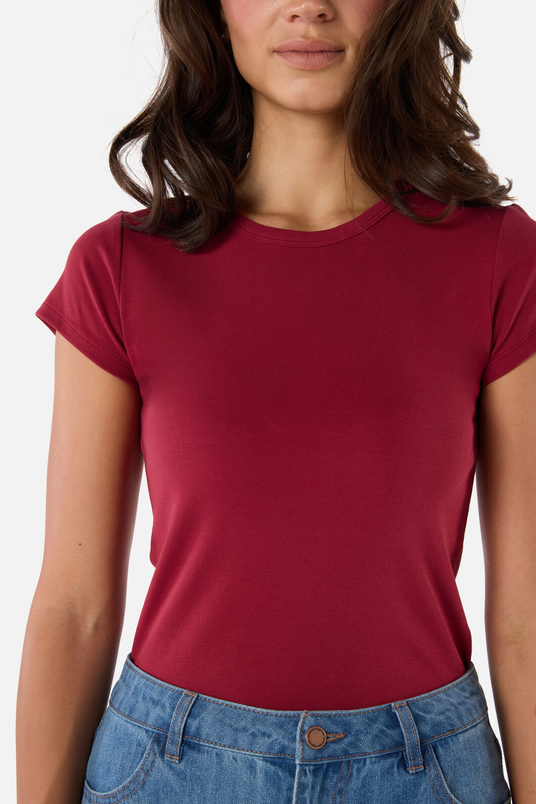 Princess Highway - Jodie Ringer Tee - berry