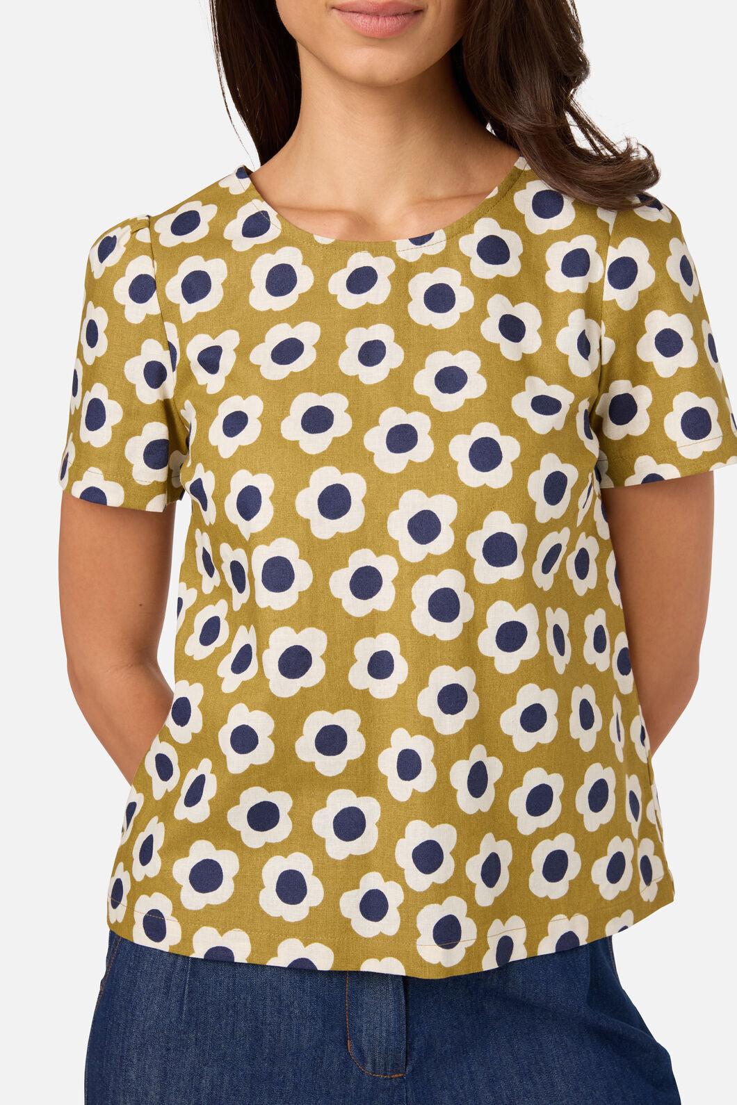 Princess Highway - Janie 60'S Short Sleeve Top - olive