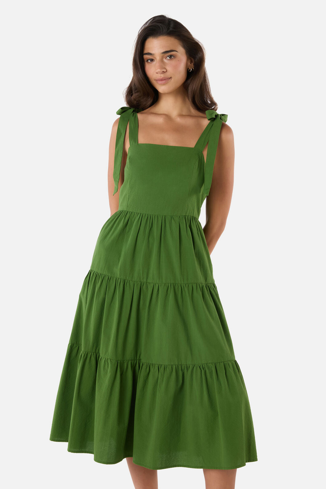 princess highway green dress Seaside Toile Midi Dress main image 0