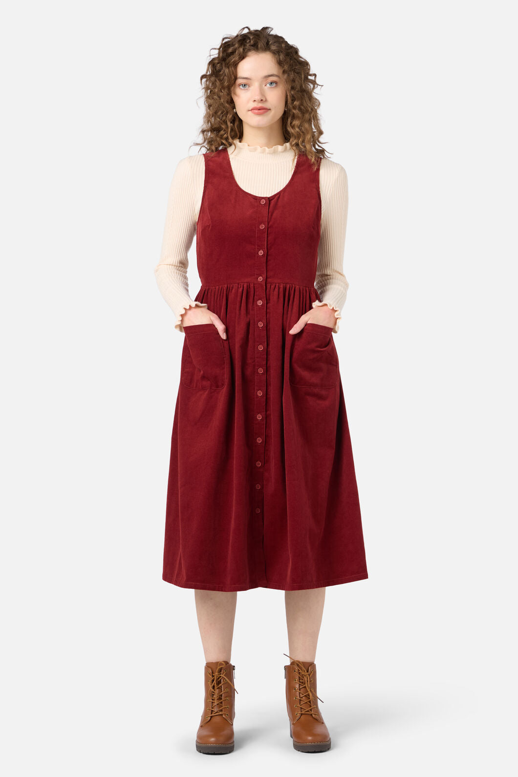 Demi Cord Pinafore Dress – Princess Highway