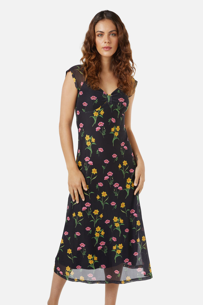 Jacinta Pink Geo Cotton Blend Dress