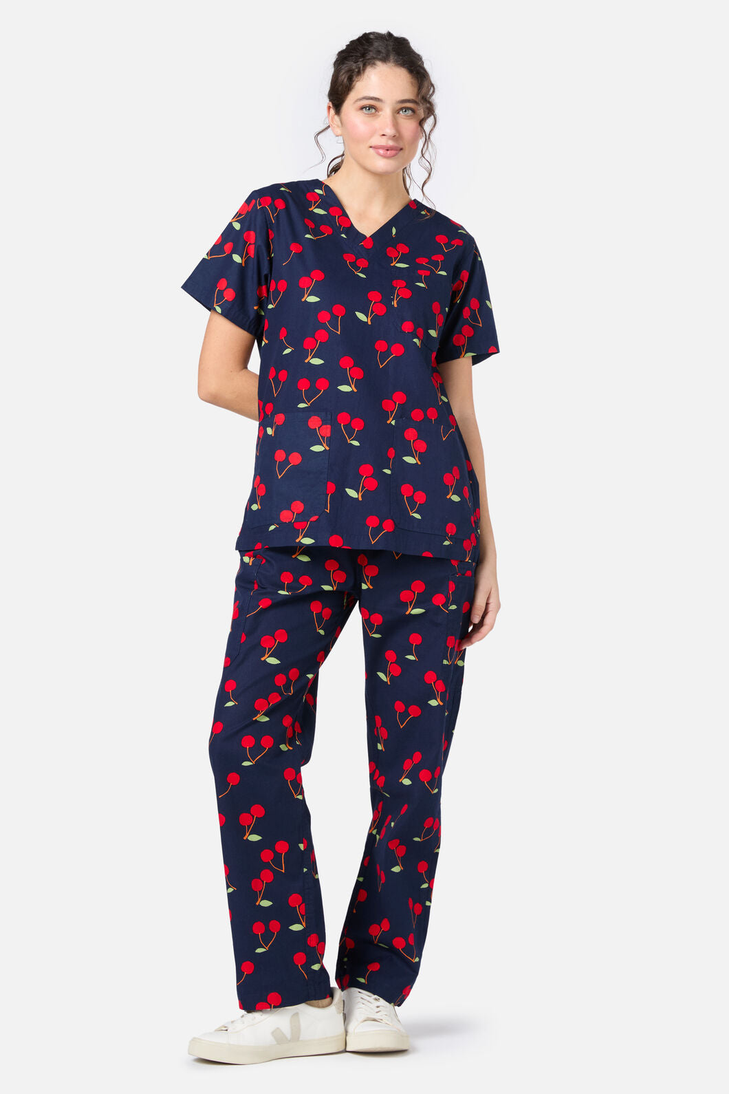 Princess Highway - Sweet Cherry Scrub Set - navy
