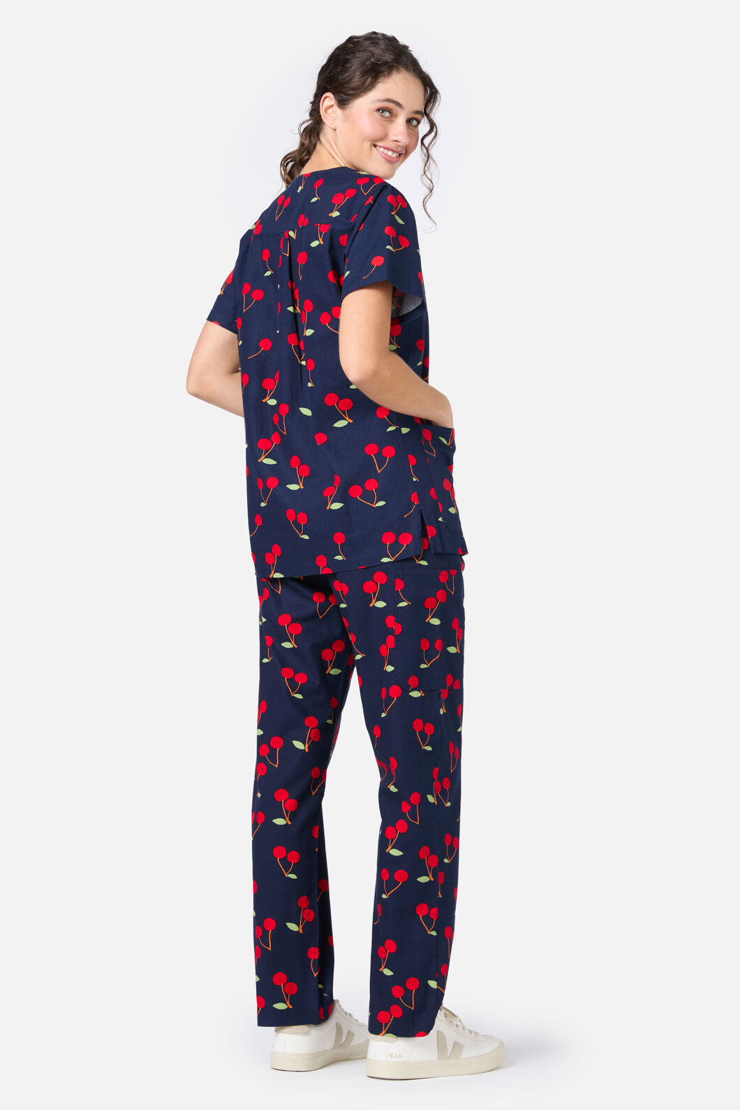 Princess Highway - Sweet Cherry Scrub Set - navy