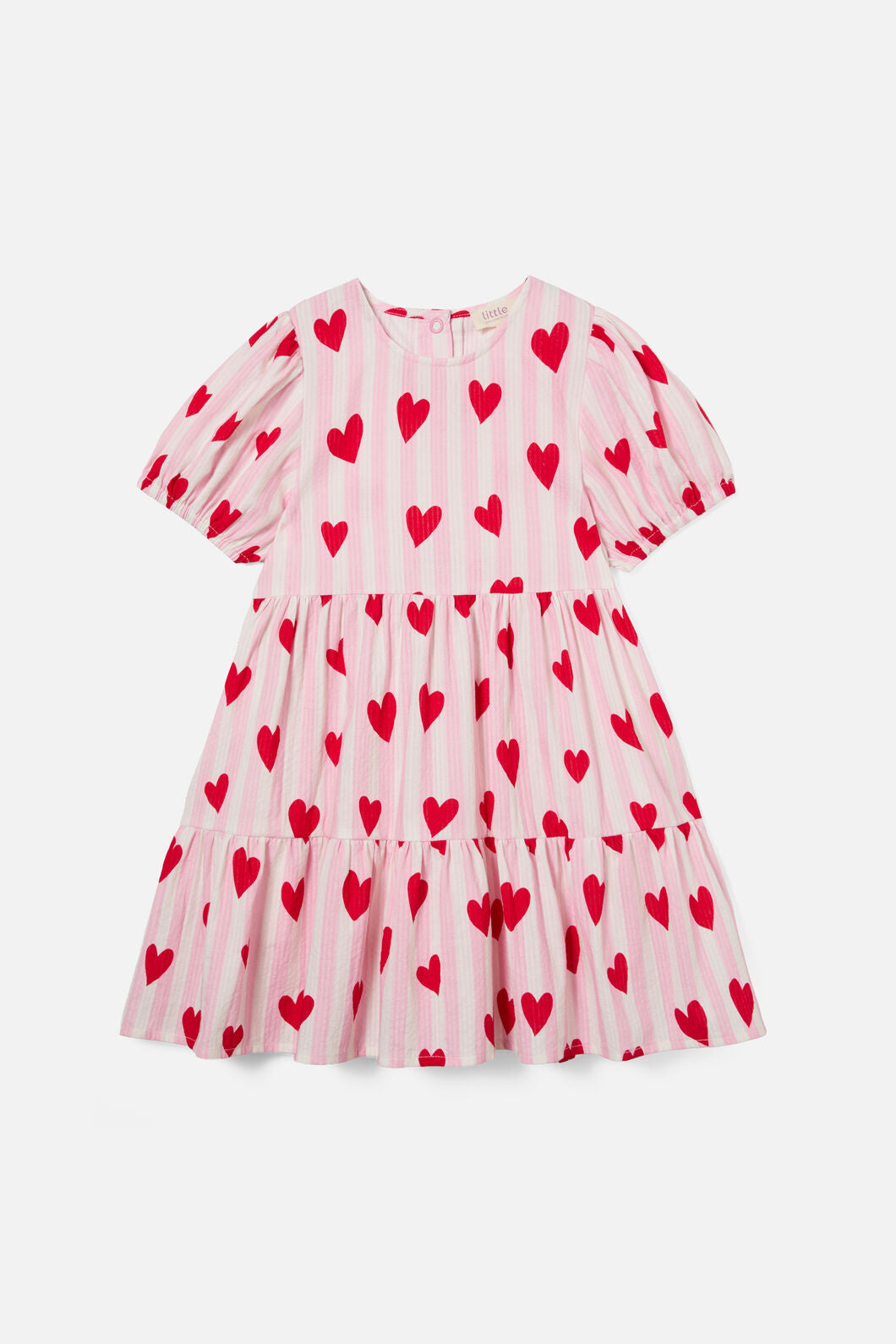 Princess Highway - Heart Stripe Kids Dress - pink