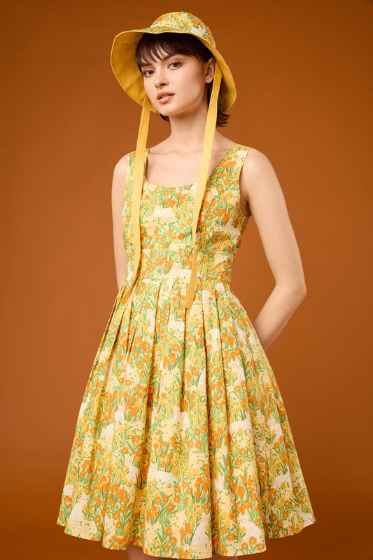 Princess Highway - Cat & Flora Reversible Hat - yellow