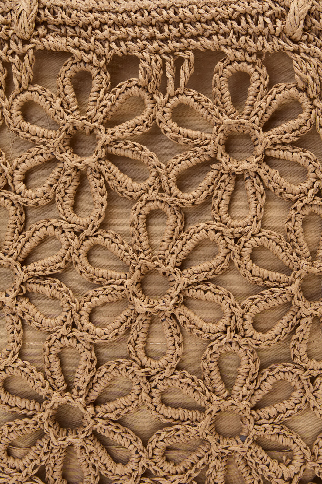 Princess Highway - Tan Flower Straw Bag - tan