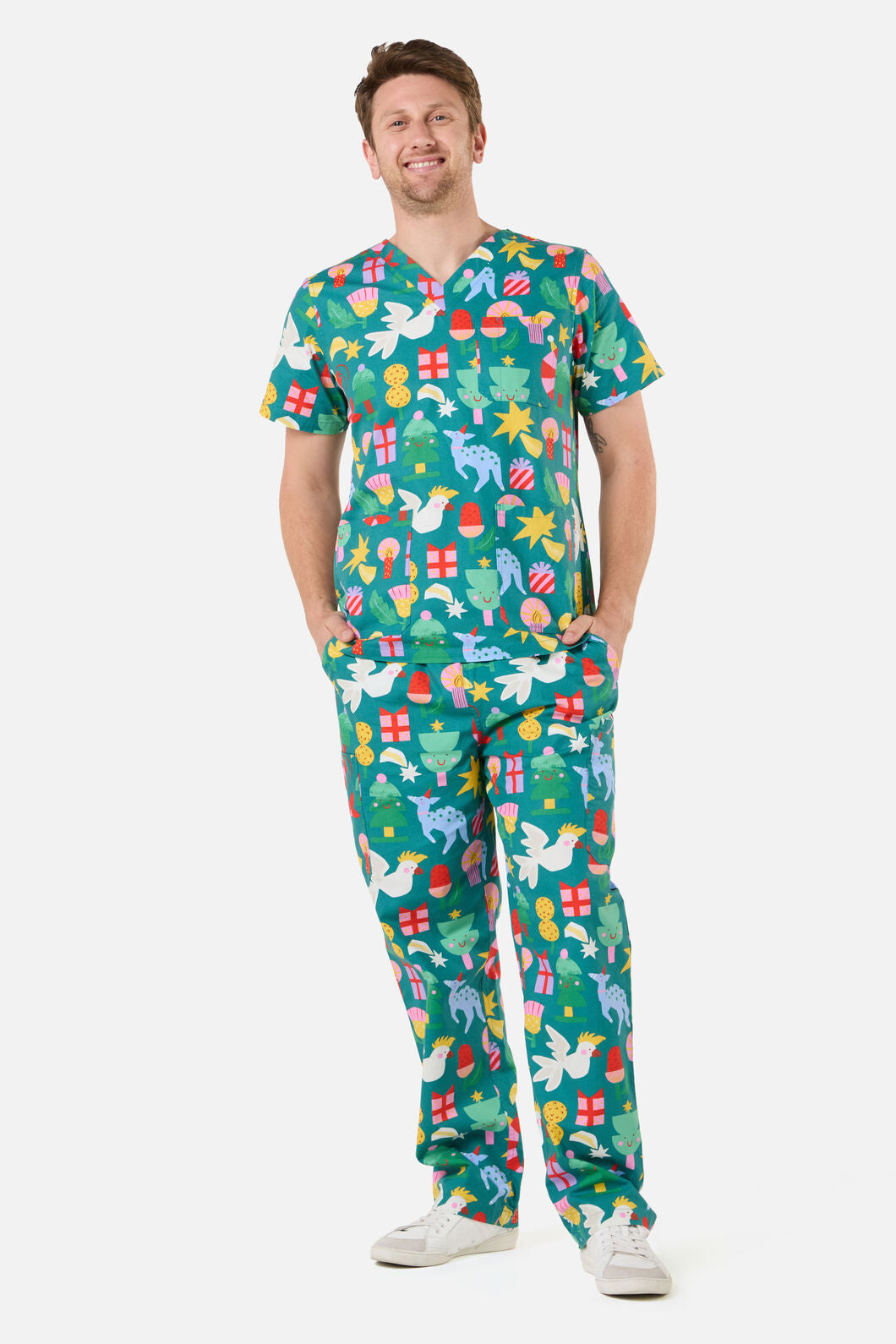 Princess Highway - WATTLE & WONDER SCRUB SET - green