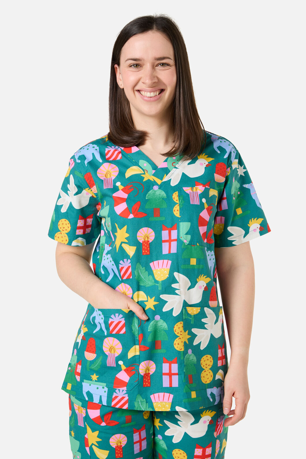 Princess Highway - WATTLE & WONDER SCRUB SET - green