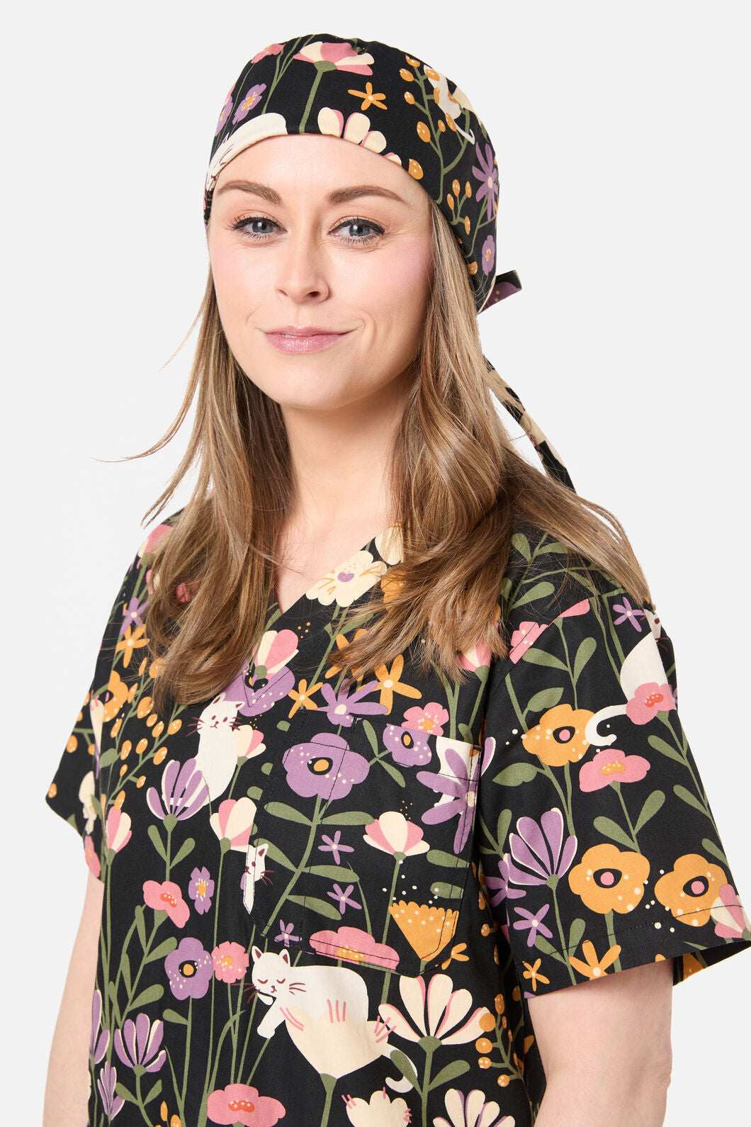 Princess Highway - Zoe Cat scrub hat - black