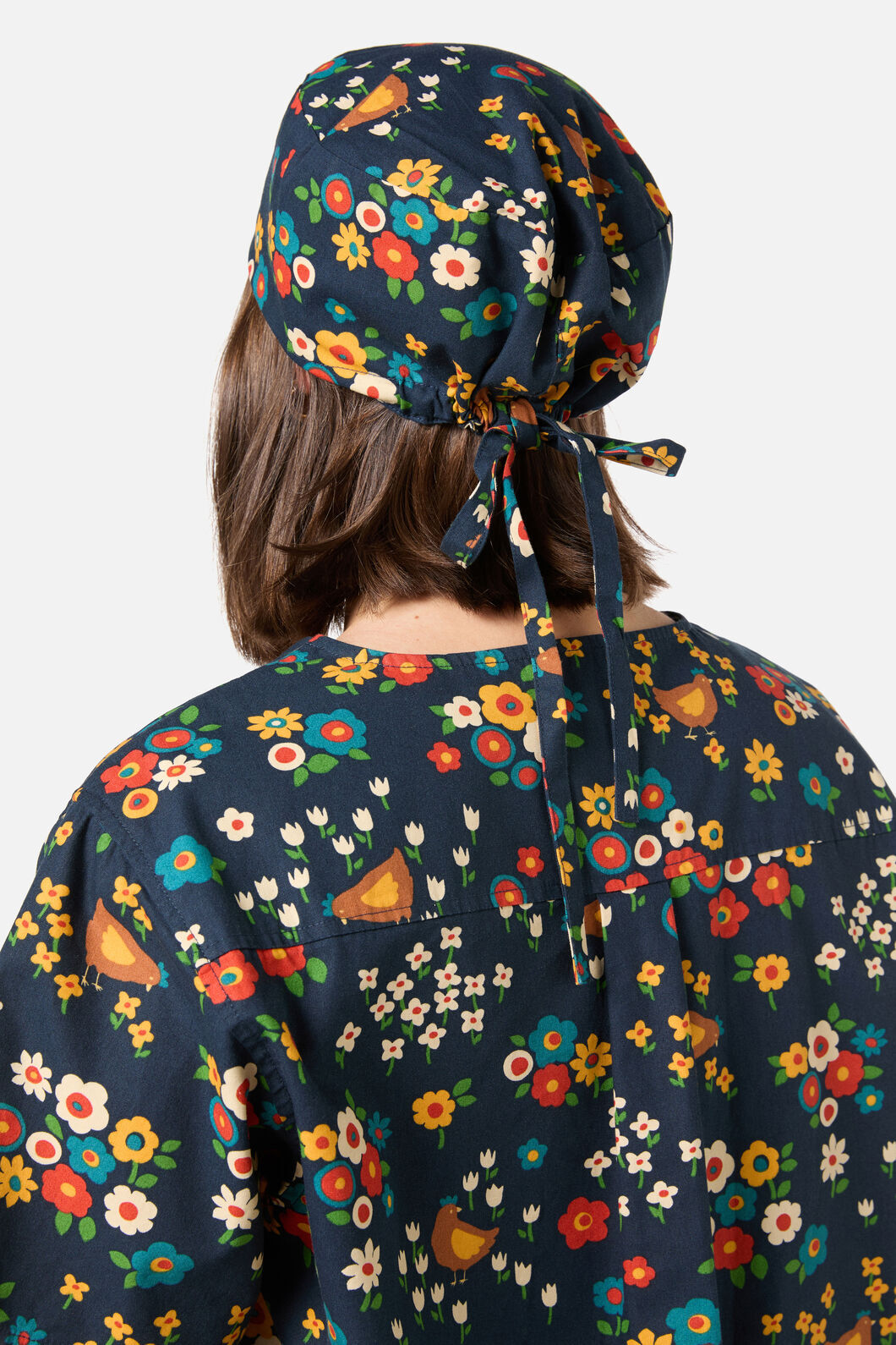 Princess Highway - Cute Chickens scrub hat - navy