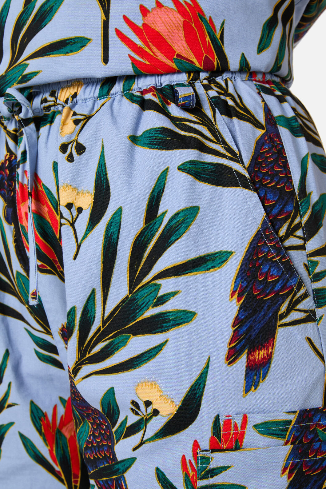 Princess Highway - Cockatoo & Protea scrub set - blue