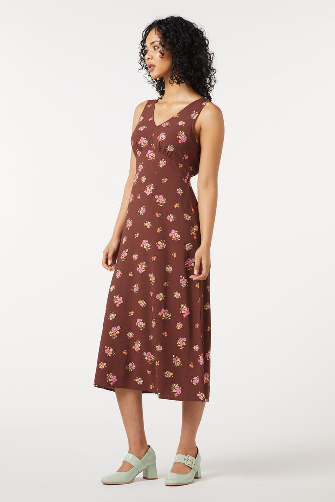 Ziva Floral Midi Dress – Princess Highway