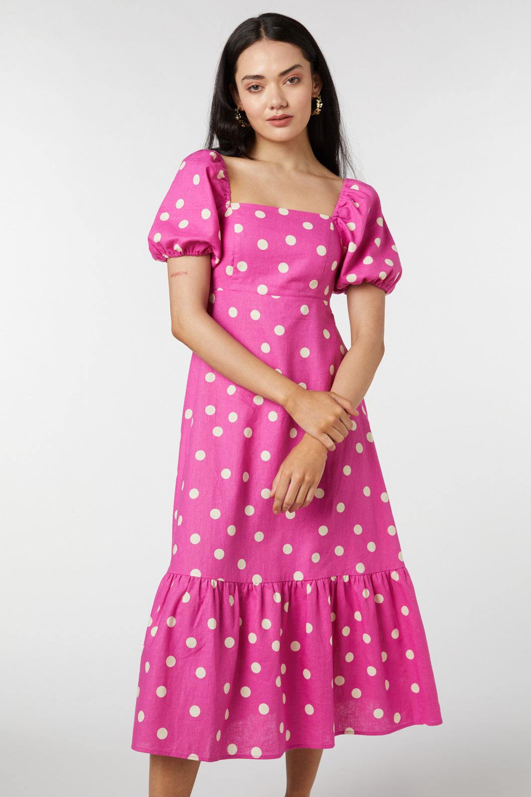 Lucy Polka Dot Midi Dress – Princess Highway - Main Image