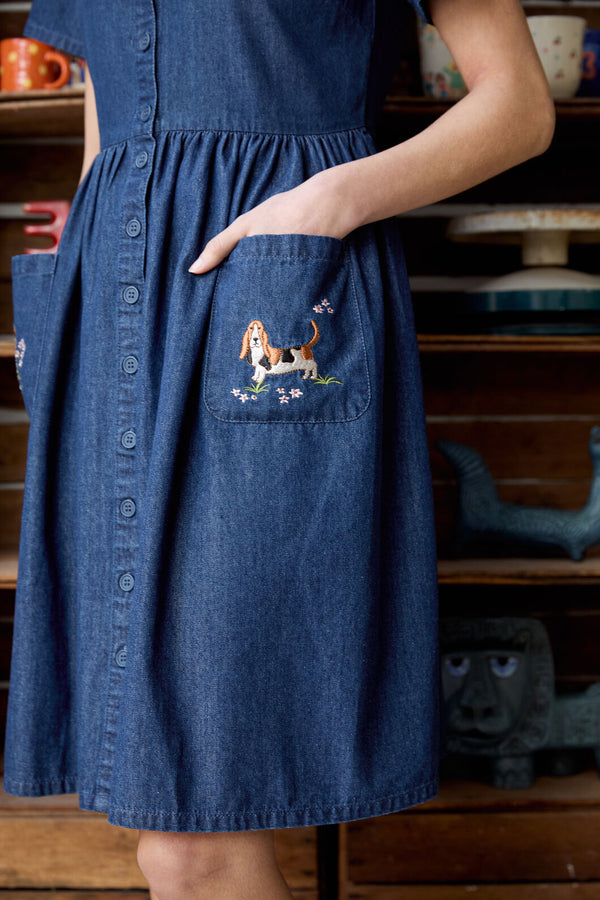 princess highway denim dress Alyssa Embroidered Denim Dress Princess Highway