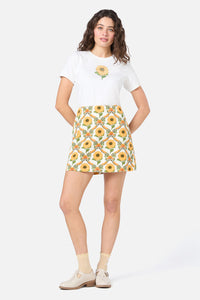 Princess Highway - Sunflower Mini Skirt - cream