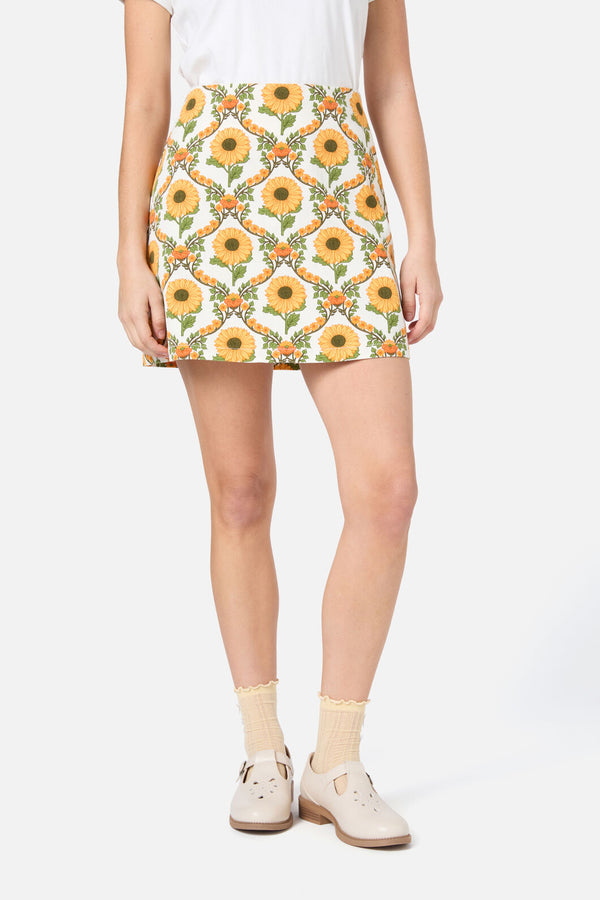 Princess Highway - Sunflower Mini Skirt - cream