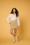 Princess Highway - Sunflower Mini Skirt - cream