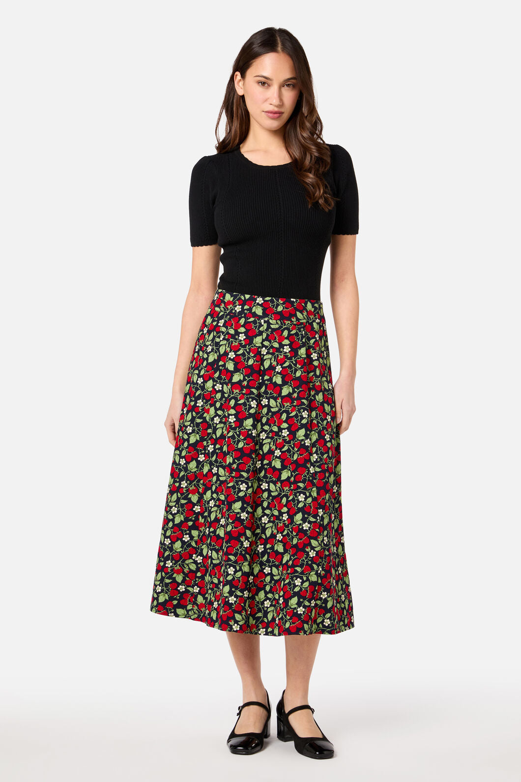 Birds of Paradise Layer Skirt - Raspberry