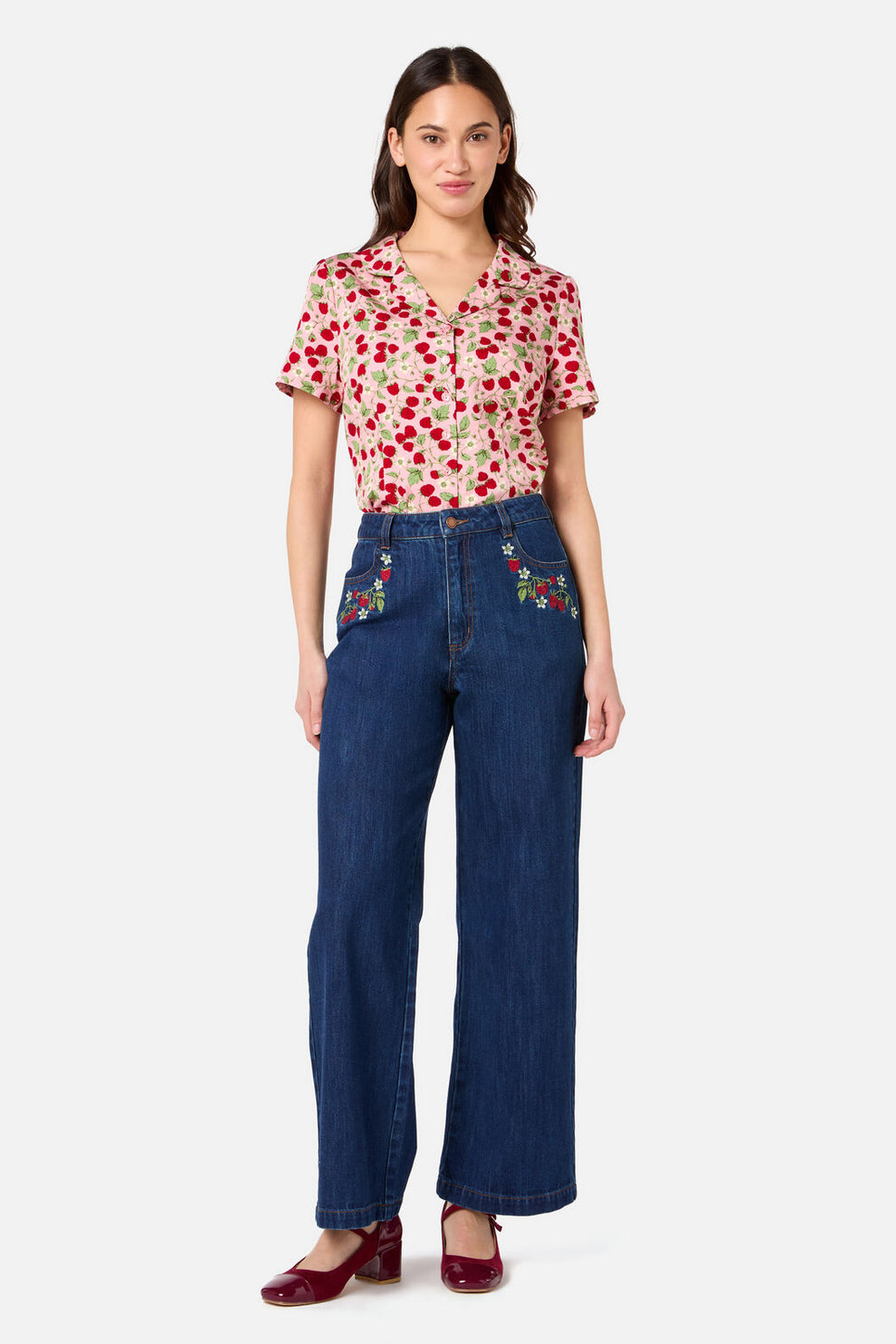 Raspberry Short Sleeve Blouse – Princess Highway