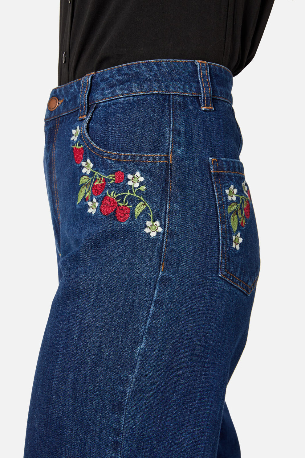 Raspberry Embroidered Jean – Princess Highway