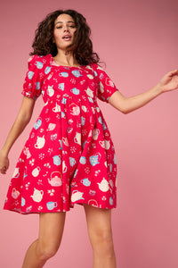 Princess Highway - Tea Time Short Sleeve Dress - red