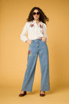 Princess Highway - Rosella Embroidered Jean - blue-denim