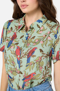 Princess Highway - Rosella Short Sleeve Blouse - green
