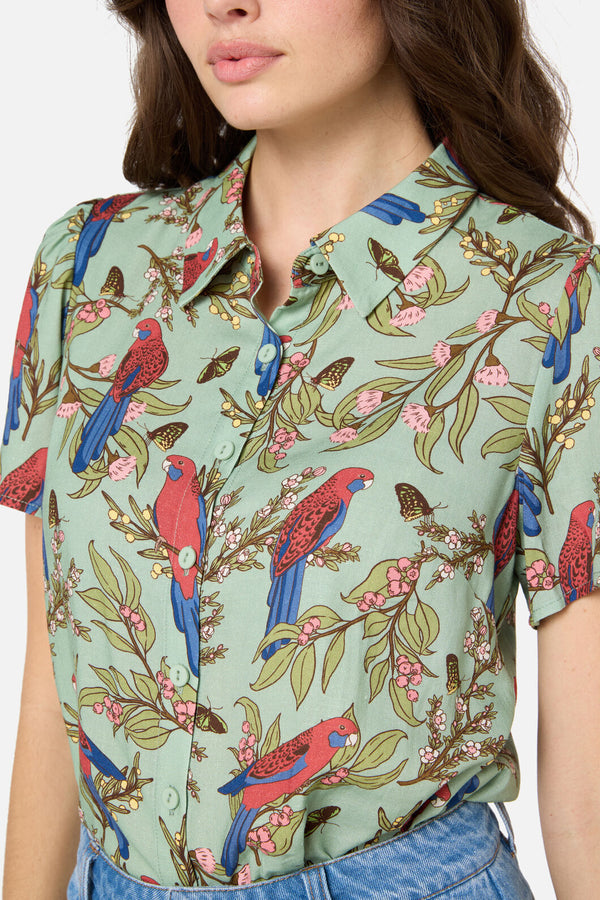 Princess Highway - Rosella Short Sleeve Blouse - green