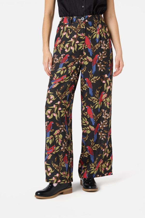 Princess Highway - Rosella Printed Pant - black