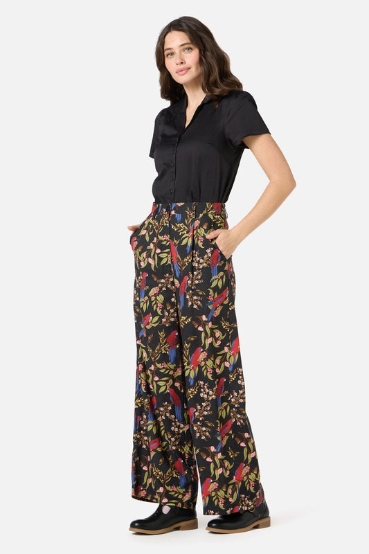 Princess Highway - Rosella Printed Pant - black