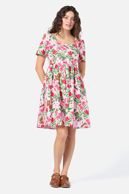 Princess Highway - Garden Party Smock Dress - soft-pink