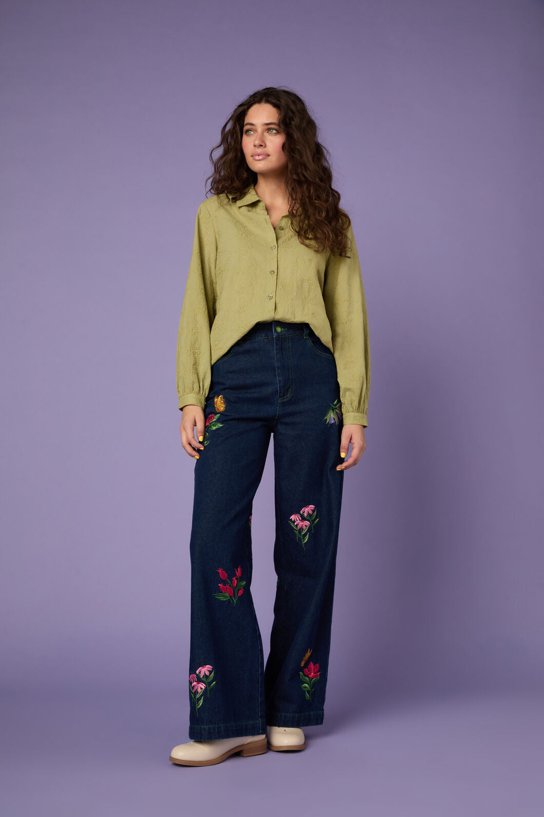 Princess Highway - Garden Party Emb Jean - blue-denim